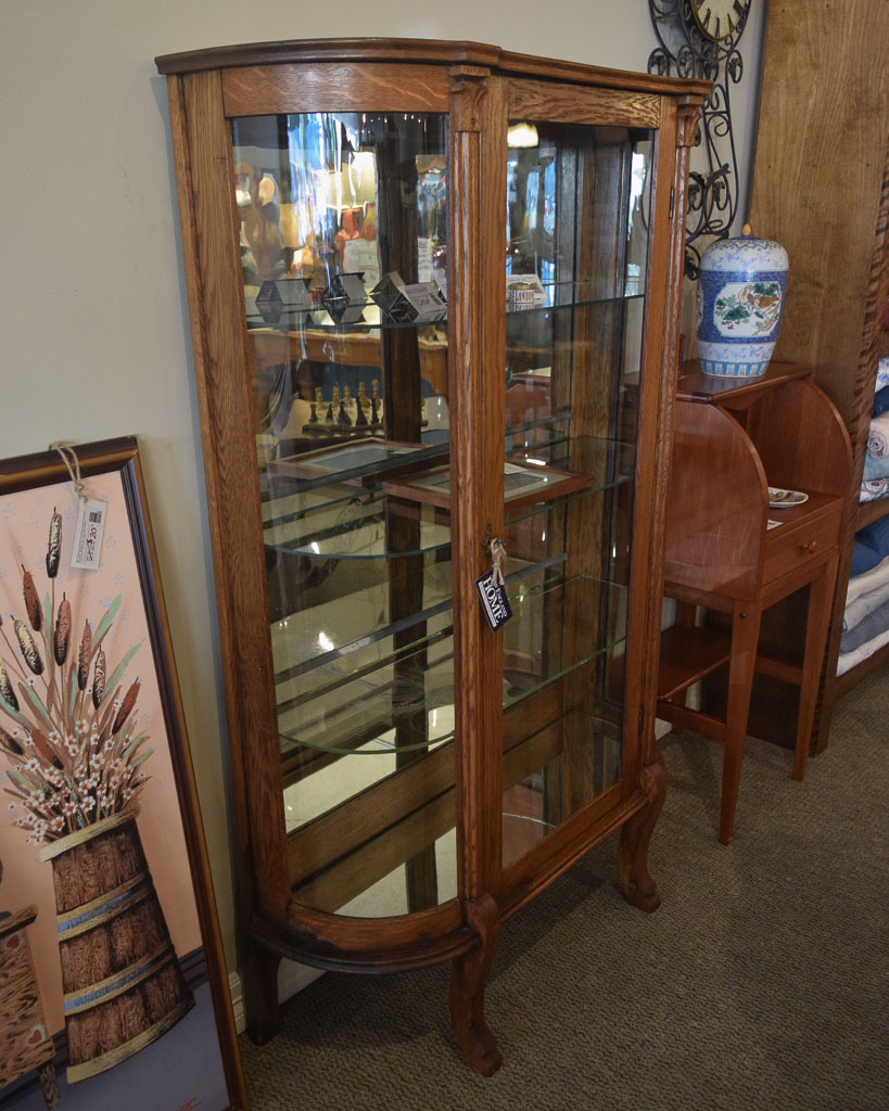 Vintage Oak China Cabinet | New England Home Furniture Consignment