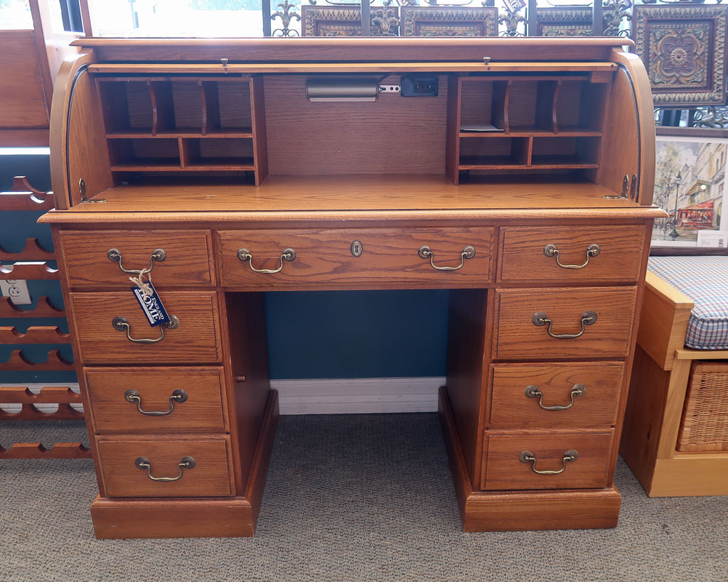 Hooker Oak Rolltop Desk New England Home Furniture Consignment