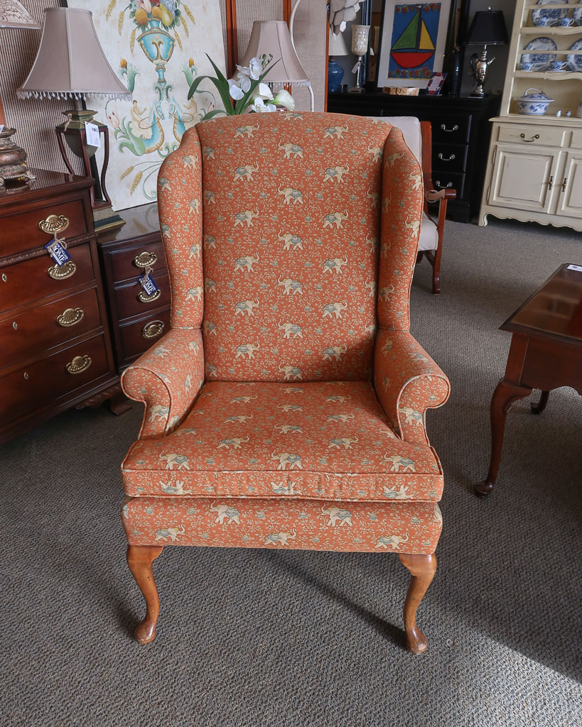 Hitchcock Elephant Wingback | New England Home Furniture Consignment