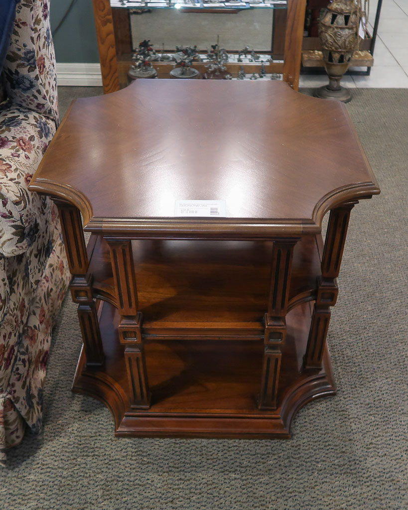 Tiered Wood Accent Table | New England Home Furniture Consignment