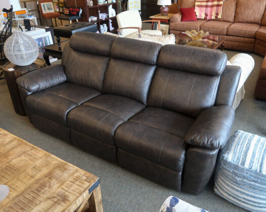 abbyson triple reclining leather gel sofa