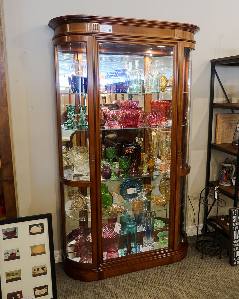 Cherry Curio Cabinet | New England Home Furniture Consignment