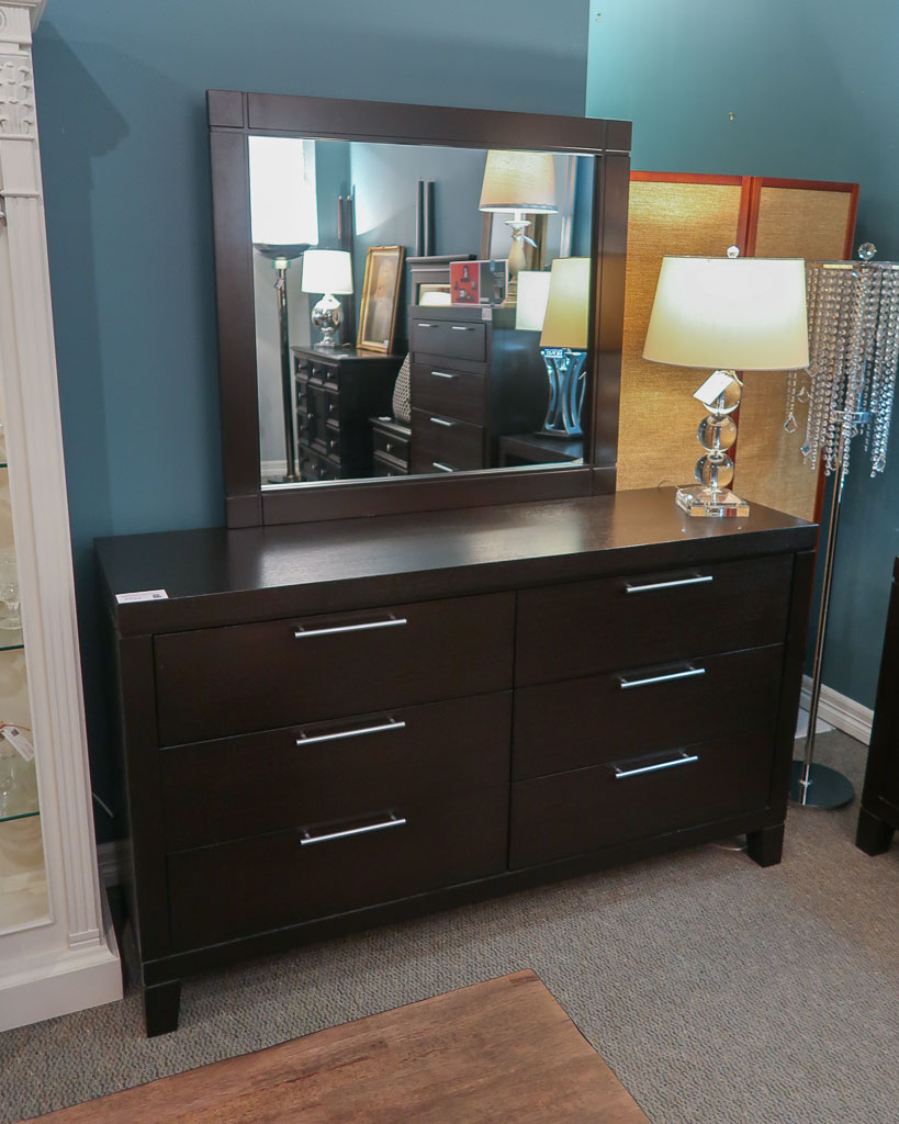 Espresso Dresser with Mirror | New England Home Furniture Consignment